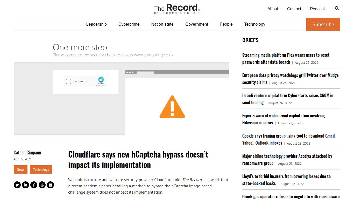 Cloudflare says new hCaptcha bypass doesn't impact its implementation ...